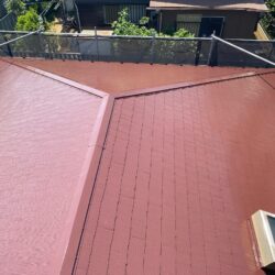 柏市　屋根塗装・板金補修【スレート屋根をパーフェクトベストで塗装・棟板金の木材下地を高耐久ガルバリウムのガルベースに交換】