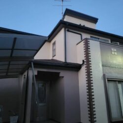 野田市　外壁塗装・屋根塗装～難付着サイディングをクリヤー塗装・ノンアスベスト屋根の塗装～