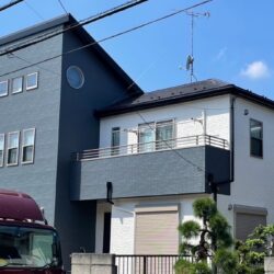 柏市　外壁屋根塗装【寄棟×片流れの組み合わせ屋根をナノルーフ15で塗装】