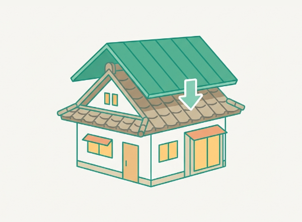屋根カバー工法のイラスト