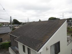 柏市ポラス注文住宅 現地調査時の屋根
