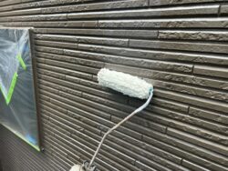 柏市ポラス注文住宅の外壁UVカットクリヤーコーティング塗布