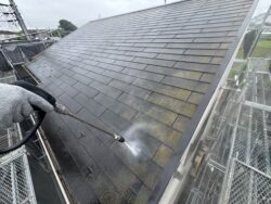 柏市ポラス注文住宅 屋根高圧洗浄